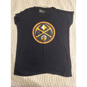 Women's NBA Navy Gold Denver Nuggets Short Sleeve Tee L